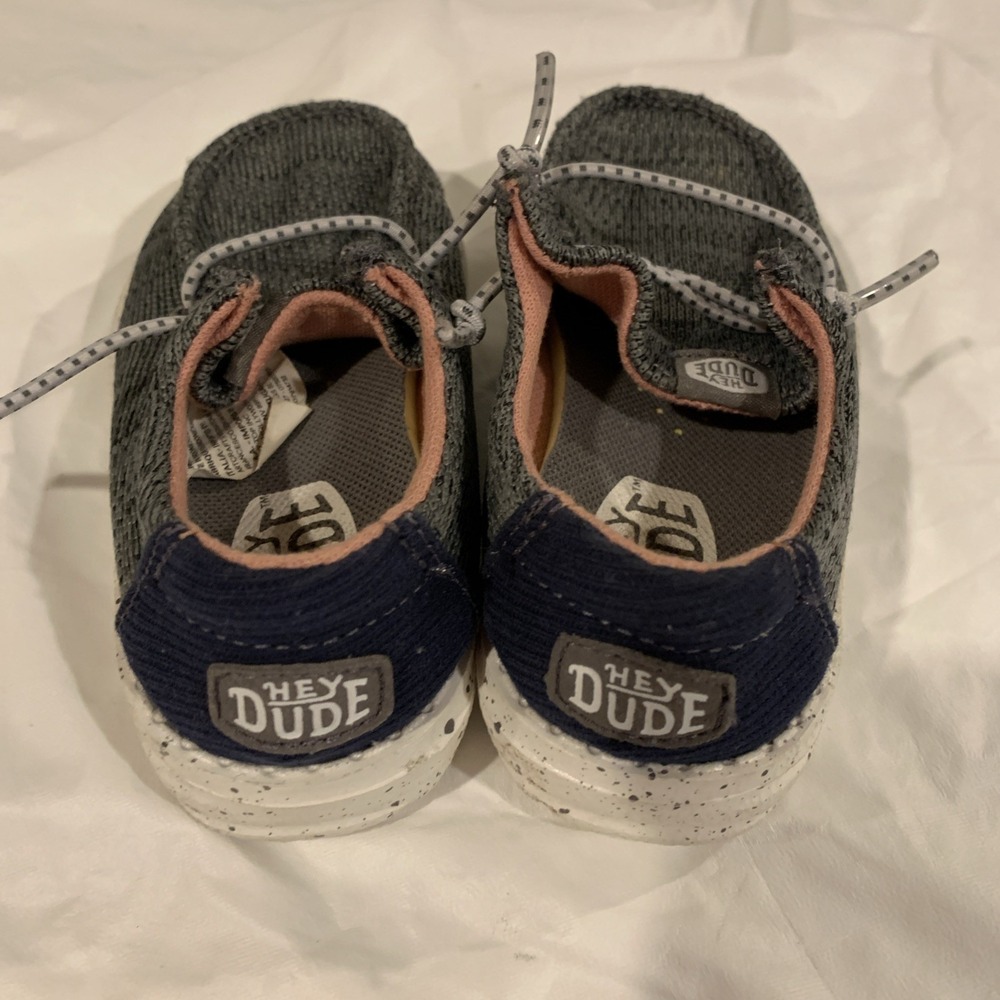 Hey Dude Sport mesh Wendy Toddler Slip On Loafers Shoes Slippers Gray 5 - Picture 2 of 3